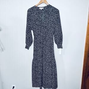 Sweet Baby Jamie NWt Dress Maxi Tiered Prairie Romantic Black Romantic Floral XS